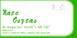 mate osztas business card